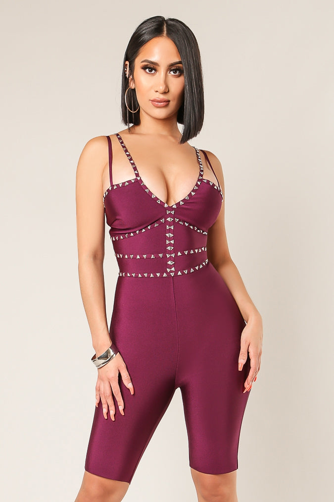 Right Angle Bodycon Jumpsuit