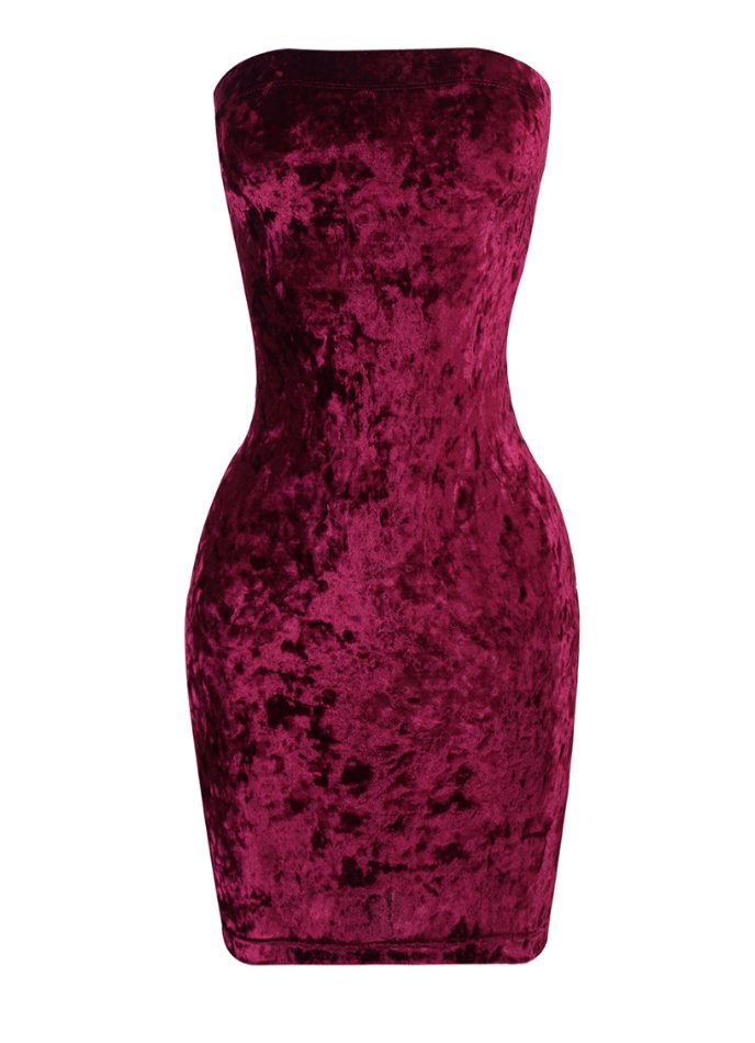 Get Snatched Velvet Mini Dress